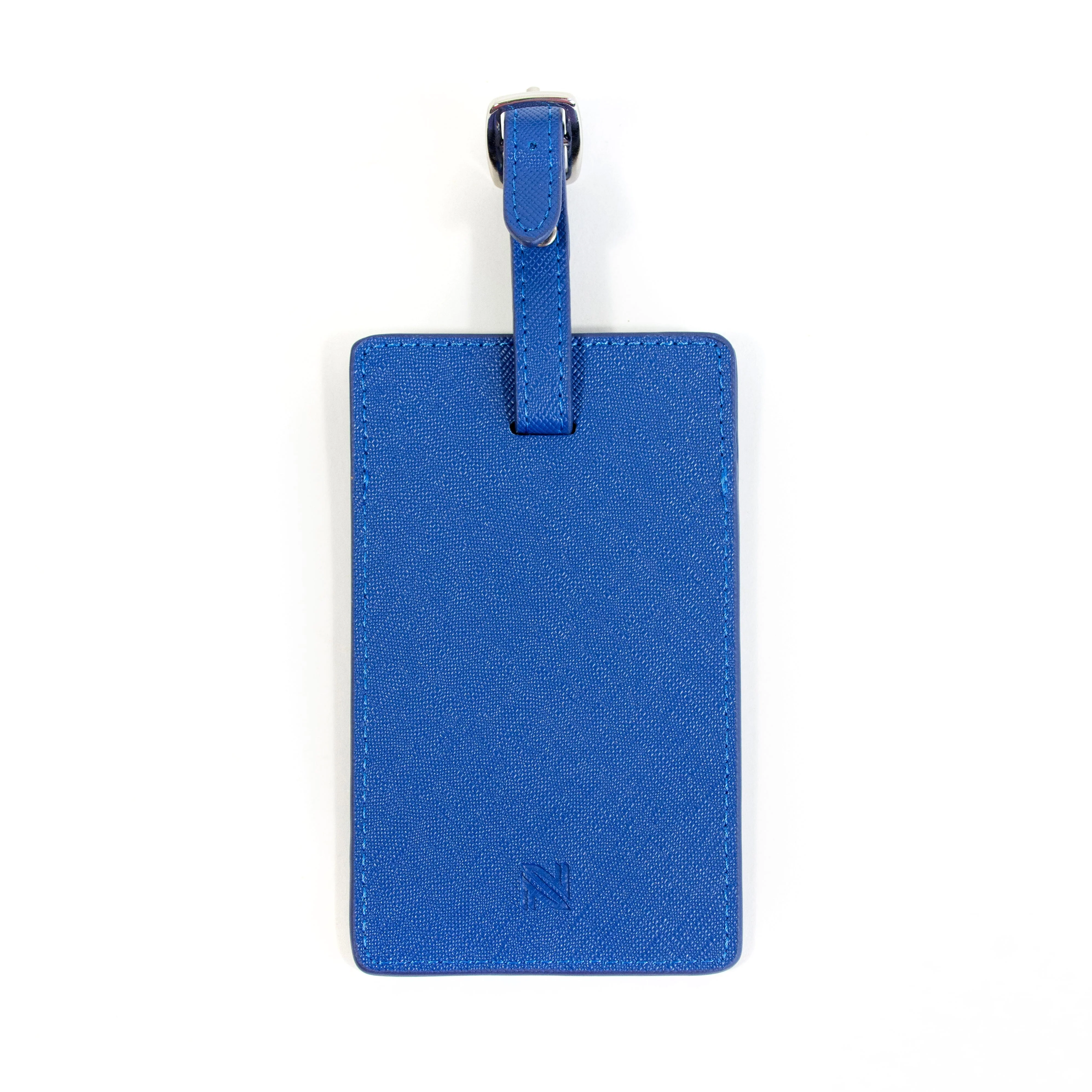 Saffiano Leather Bag Tag - Blue - Image 3