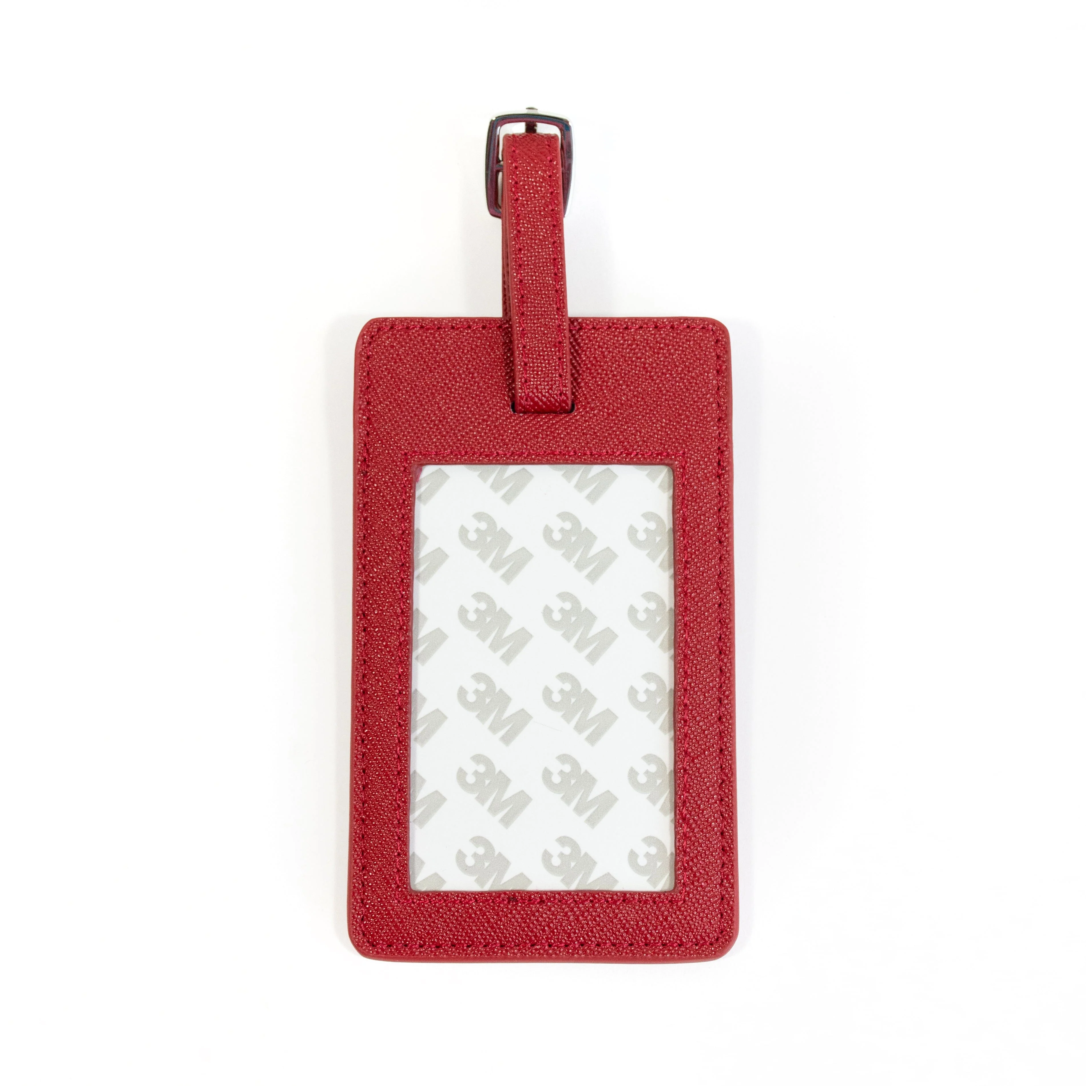 Saffiano Leather Bag Tag - Red - Image 2