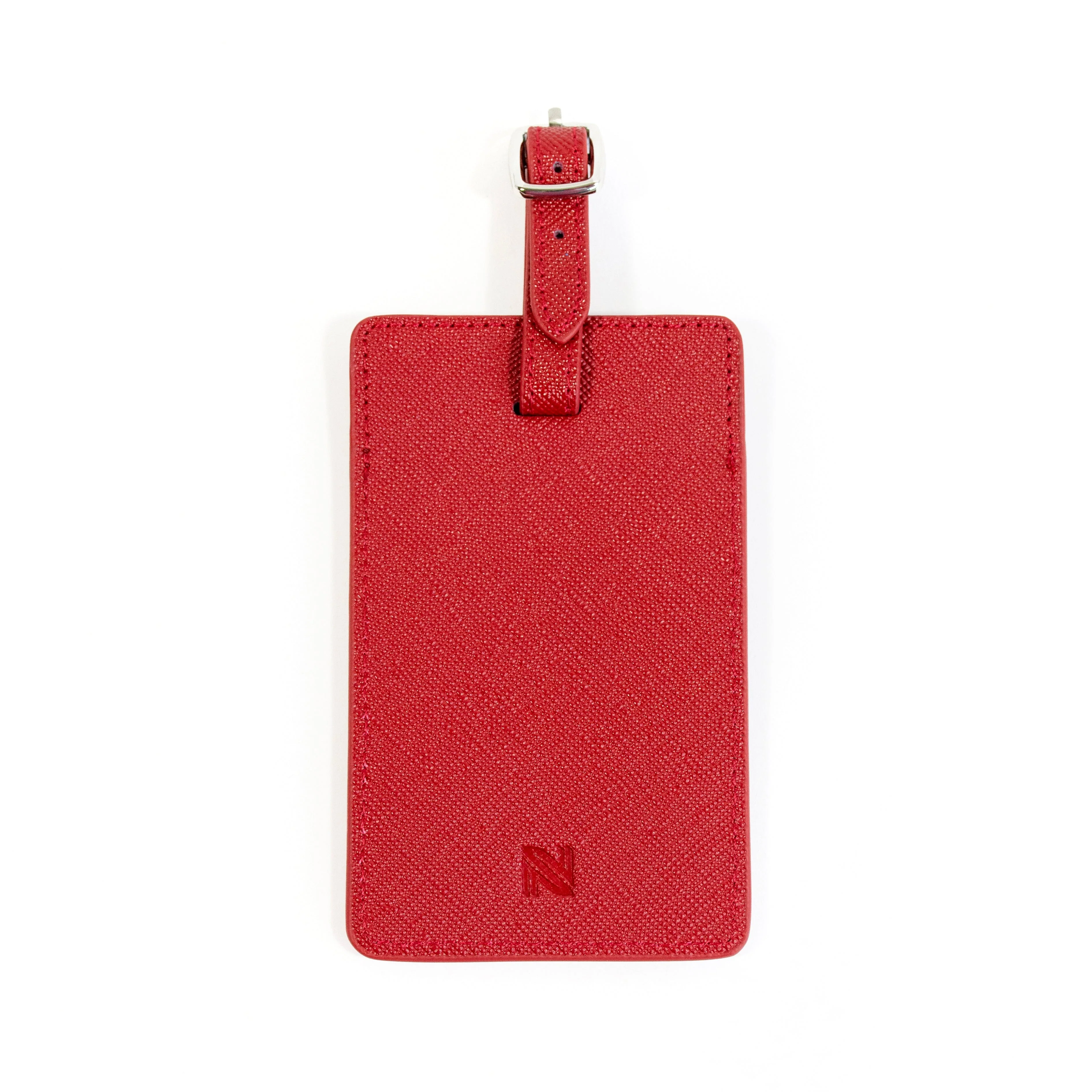 Saffiano Leather Bag Tag - Red - Image 3