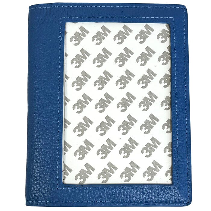 Leather Passport Cover - Cadet Blue Pebbled - Image 3