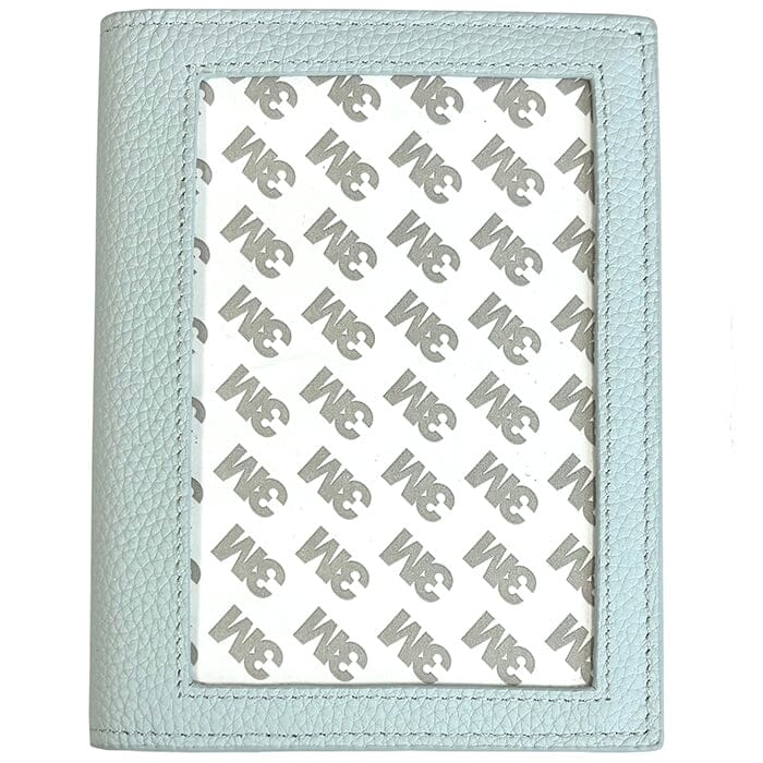 Leather Passport Cover - Ice Blue Pebbled - Image 3