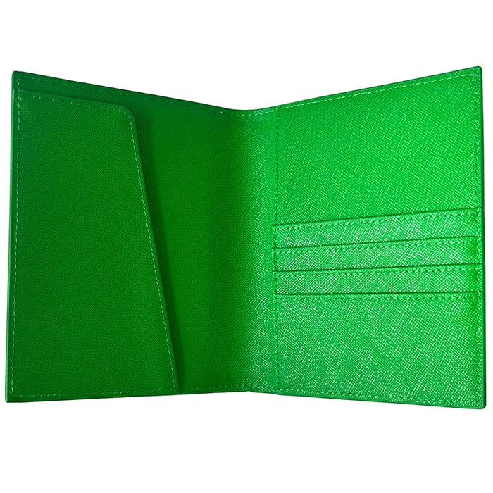 Leather Passport Cover - Kelly Green Saffiano - Image 2