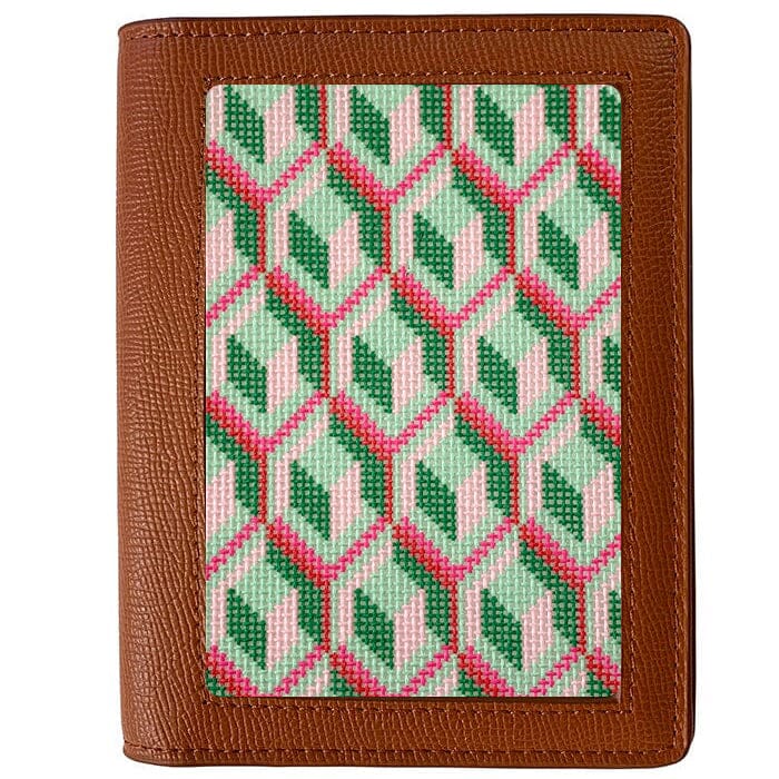 Leather Passport Cover - Cognac Saffiano