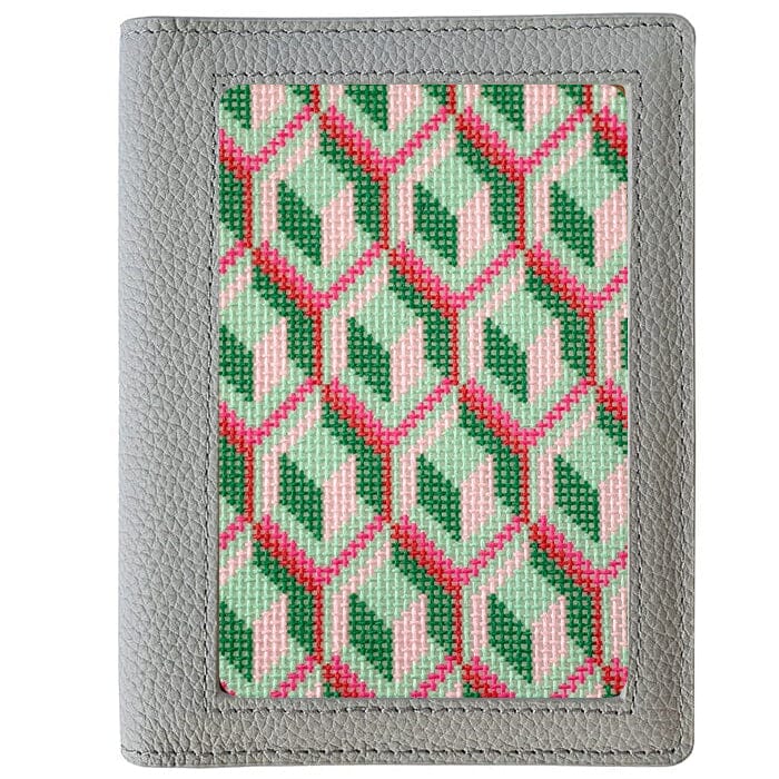 Leather Passport Cover - Grey Pebbled