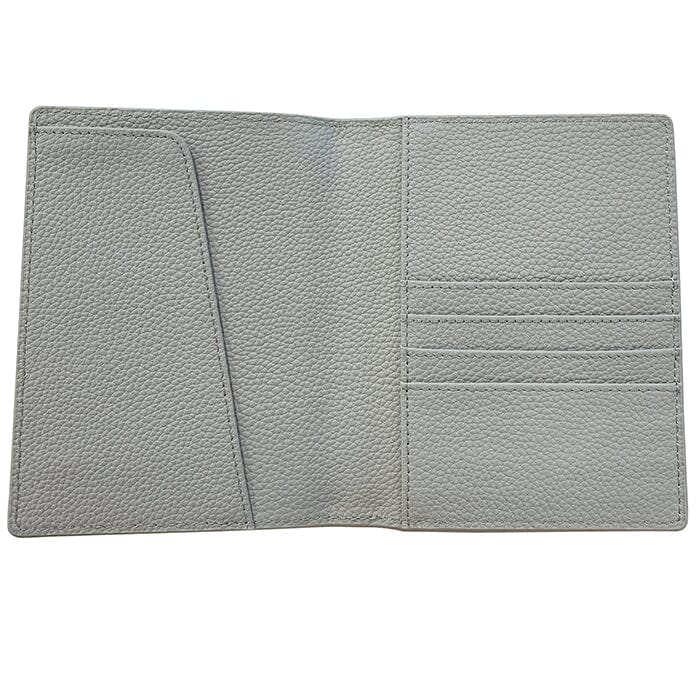 Leather Passport Cover - Grey Pebbled - Image 2