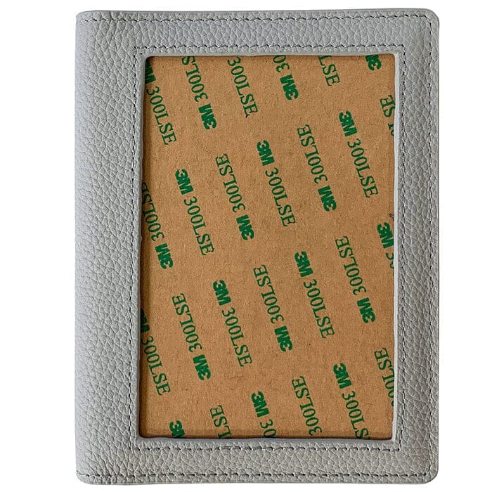 Leather Passport Cover - Grey Pebbled - Image 3