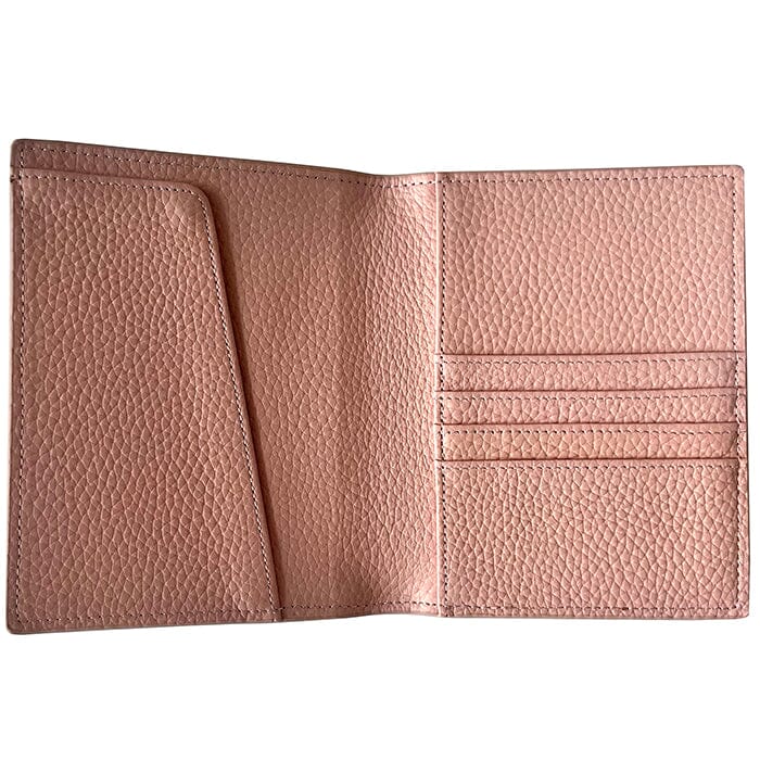 Leather Passport Cover - Pink Pebbled - Image 2