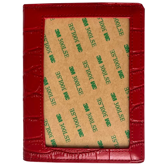 Leather Passport Cover - Red Croc - Image 3
