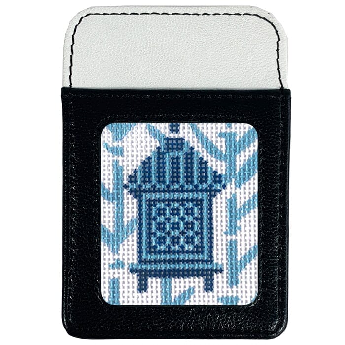 Leather Phone Case Wallet - Black/White