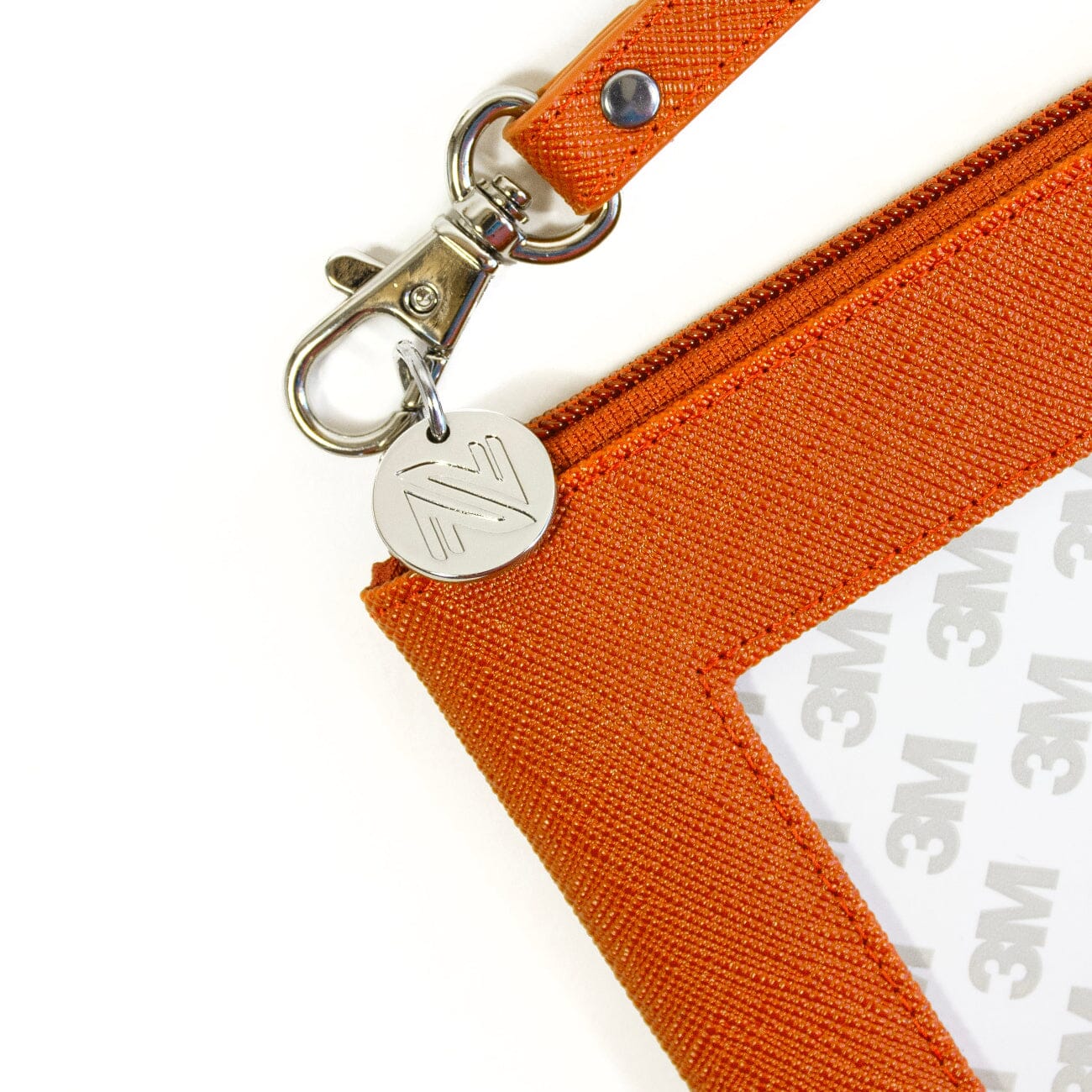 Saffiano Leather Accessory Bag - Orange - Image 3