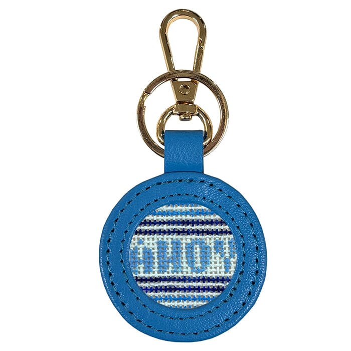 Leather Self-Finishing Round Key Fob - Swell