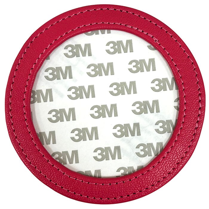 Leather Self-Finishing Round Magnet - Hot Pink - Image 2