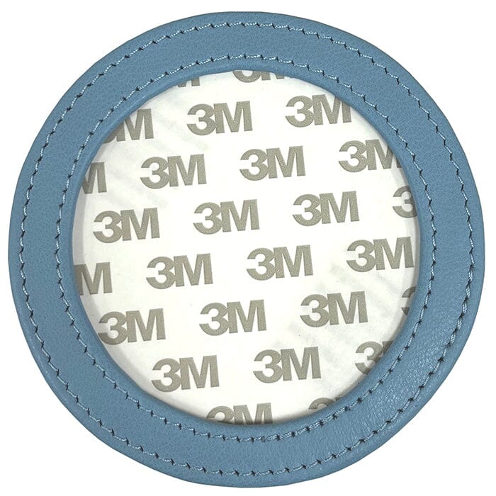 Leather Self-Finishing Round Magnet - Light Blue - Image 2