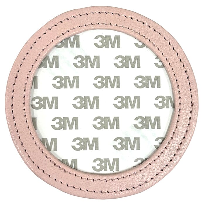 Leather Self-Finishing Round Magnet - Light Pink - Image 2