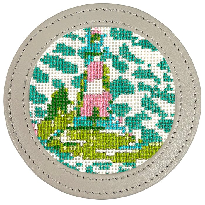 Leather Self-Finishing Round Magnet - Moonbeam