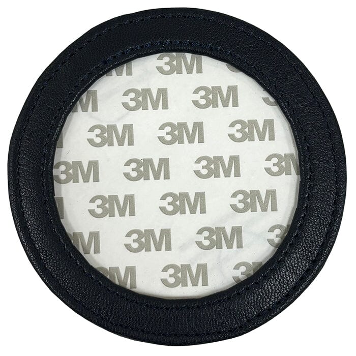 Leather Self-Finishing Round Magnet - Navy - Image 2