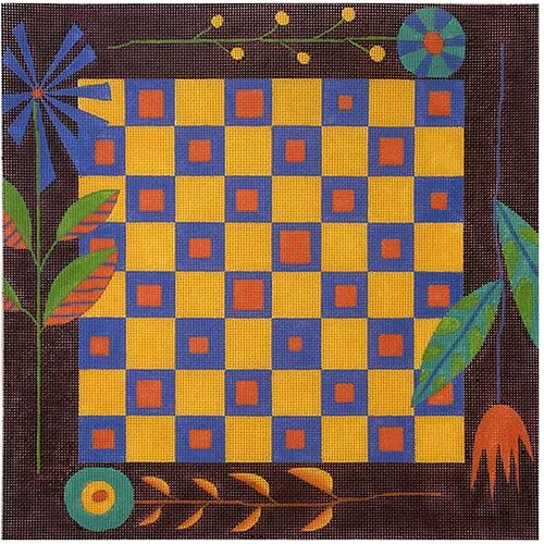Leaves Game Board with Ribbon Border & Game Pieces