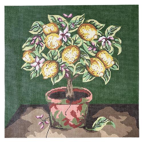 Lemon Topiary Tree Pillow