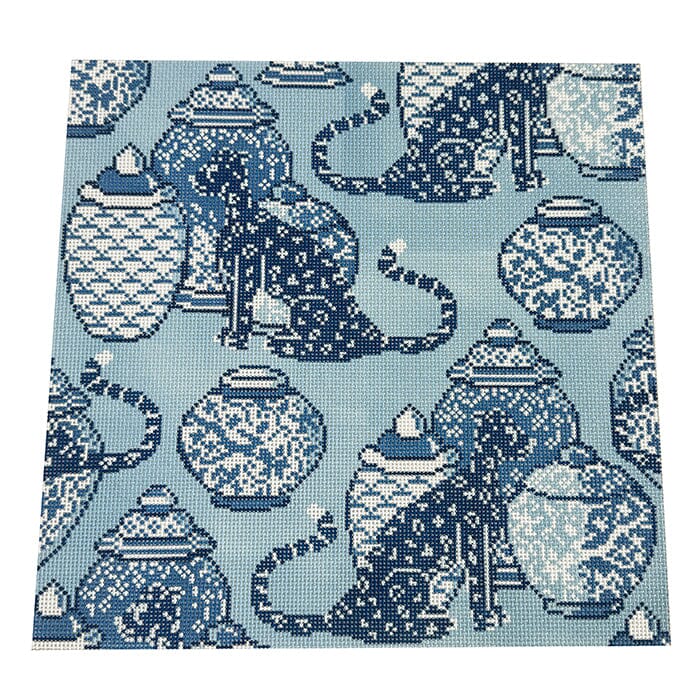 Leopard and Lidded Jars Square