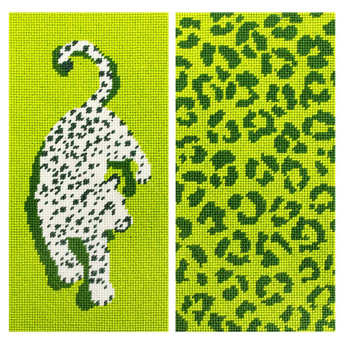 Leopard Eyeglass Case Kit - Green