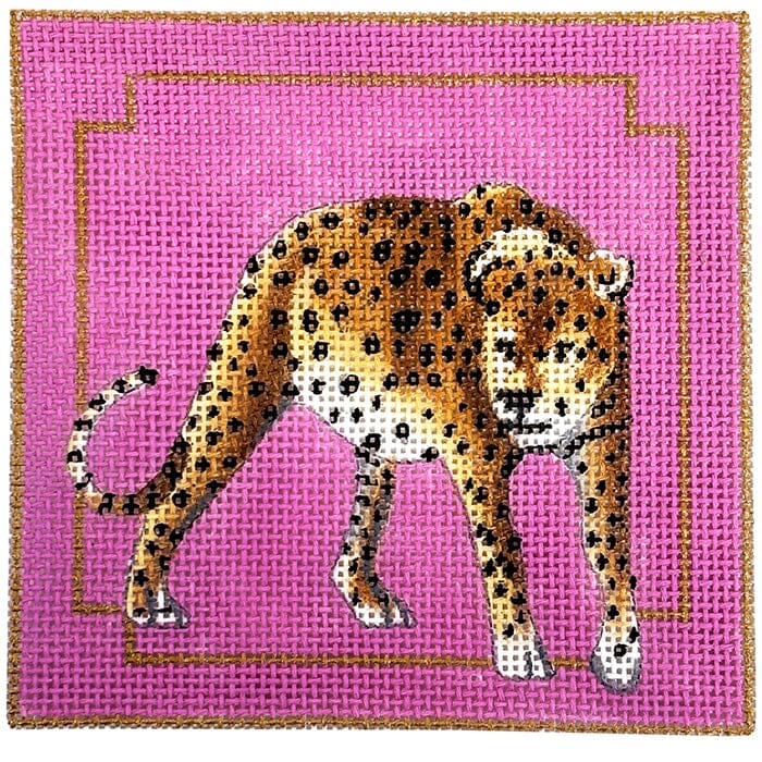 Leopard on Pink 4x4