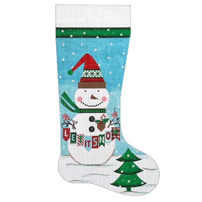 Let It Snow Snowman Stocking 2