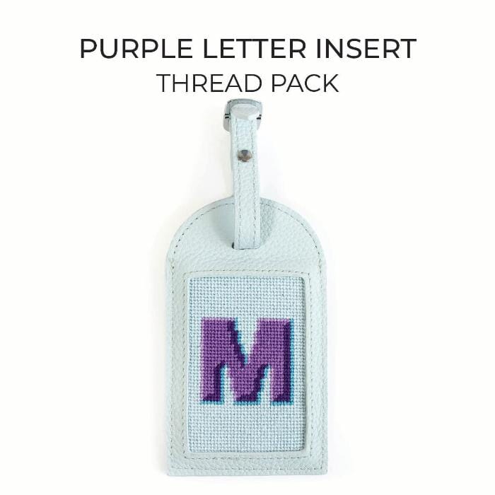 Letter Insert Thread Pack - Purple on Light Blue