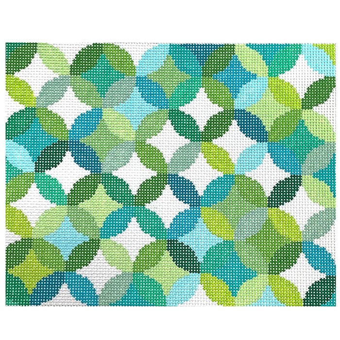 Libby Quilt Rings Clutch - Cool Greens