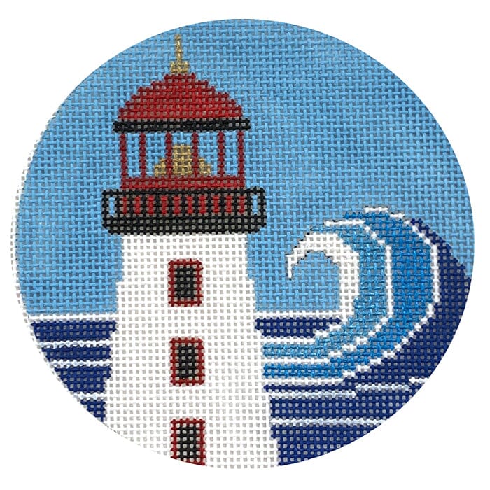 Lighthouse in Ocean Ornament