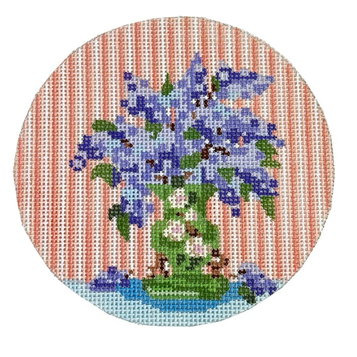 Lilacs Vase Round
