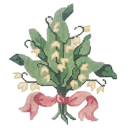 Lily of the Valley Circle Pillow