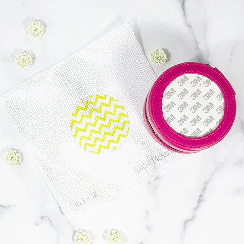Lime and White Zigzag Bright Disk Leather Jewelry Case Bundle