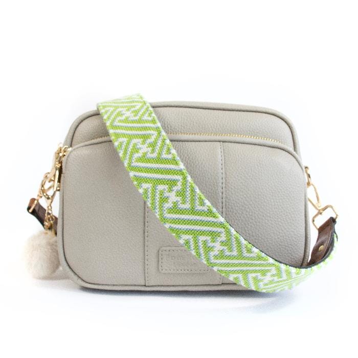 Lime/White Fretwork Crossbody Strap - Image 2