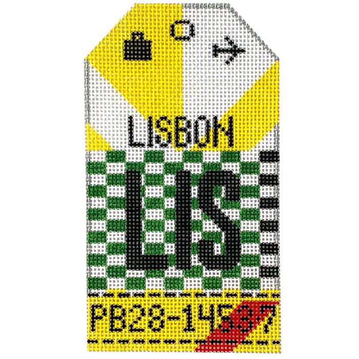 Lisbon LIS Retro Travel Tag