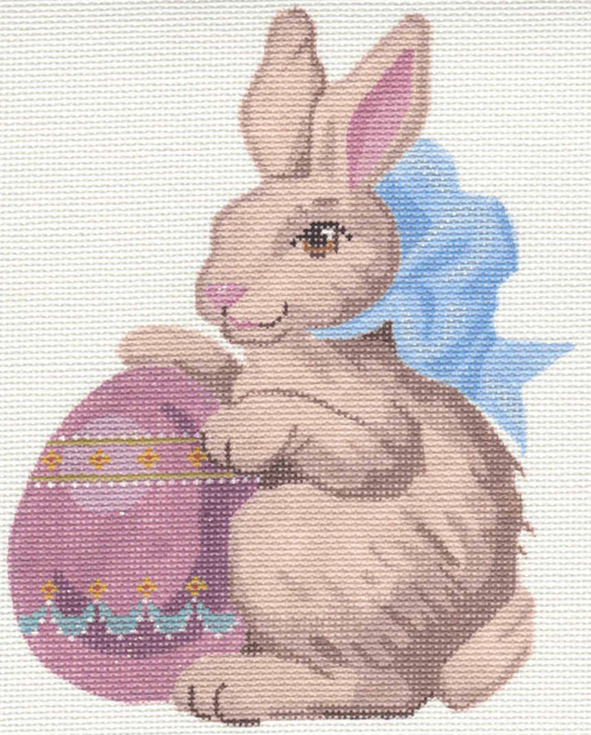 Bunny with Egg on Left