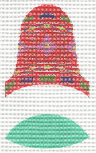 Dimensional Bell Red Jeweled