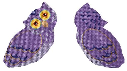 Purple Owl 2-Sided Clip-On