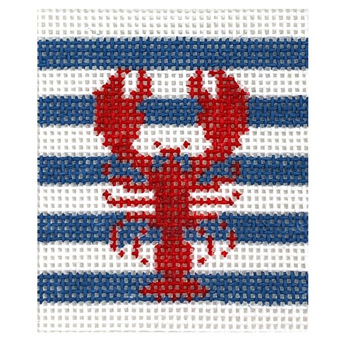Lobster on Blue Stripes Cozy Insert