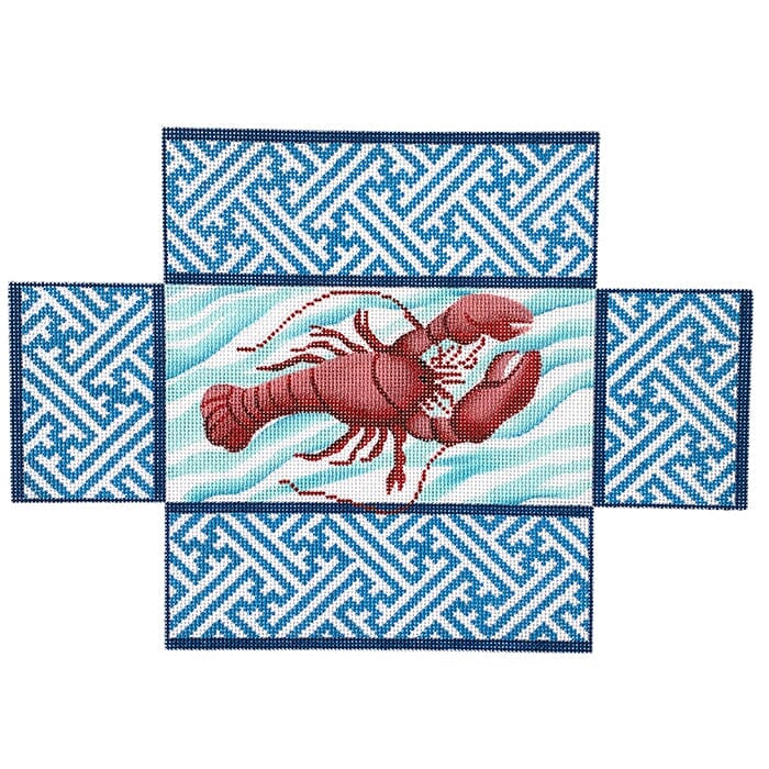 Lobster with Chinoiserie Border Brick Cover
