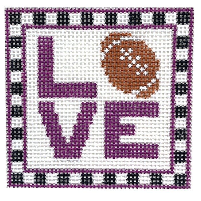 I Heart Football Square with Stitch Guide