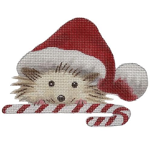 Hedgehog with Candy Cane