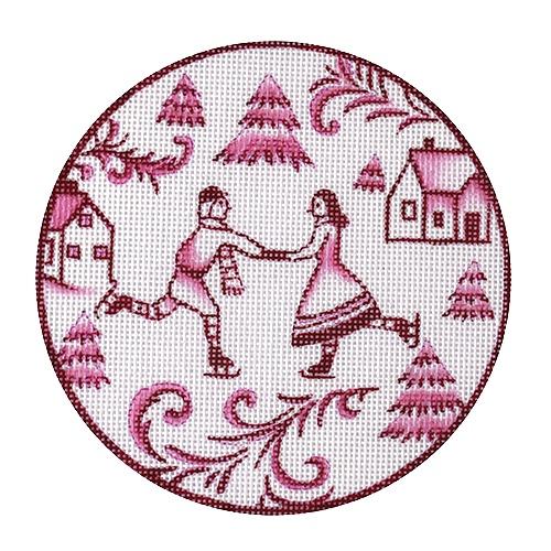 Toile Skaters Round - Red