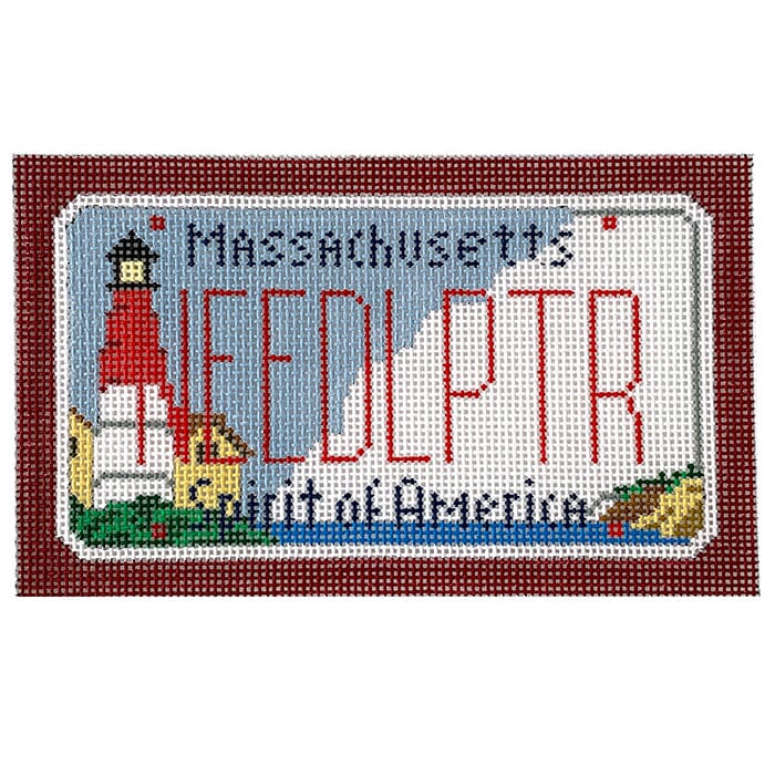 Ma Lighthouse Mini License Plate