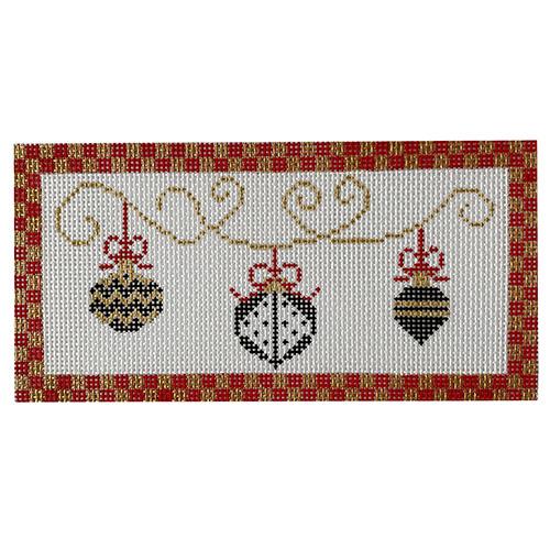 Mackenzie Ornaments with Check Border