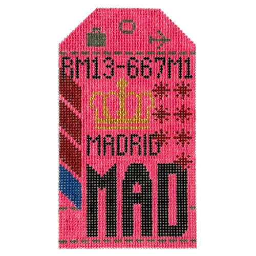 Madrid MAD Retro Travel Tag