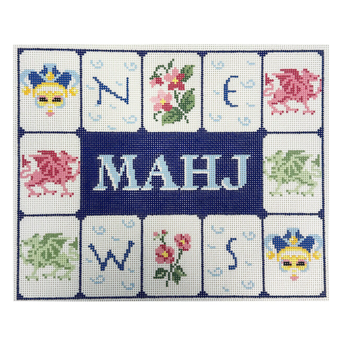 Mahj Tile Pouch - Blue