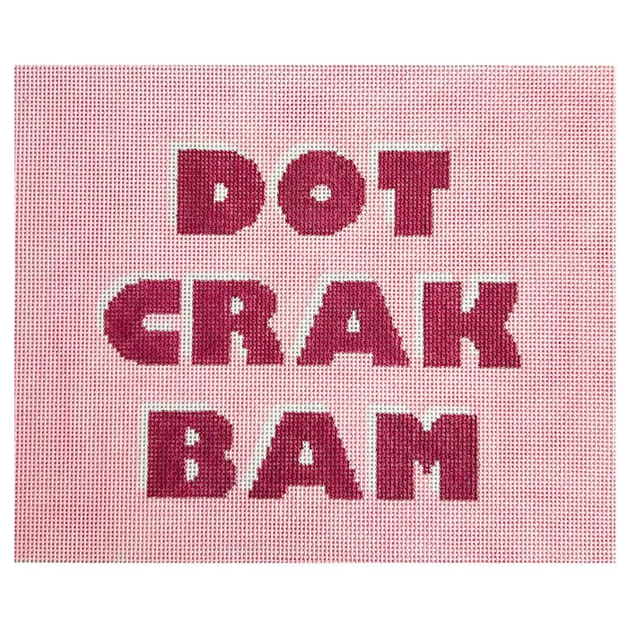 Dot Crak Bam Mahjong Tile Pouch -  Pink