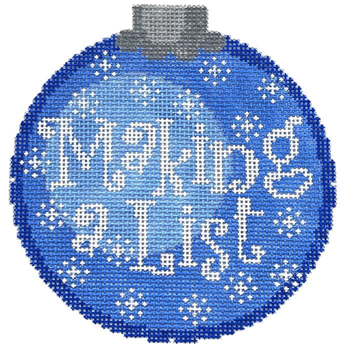 Making a List Ornament Blue