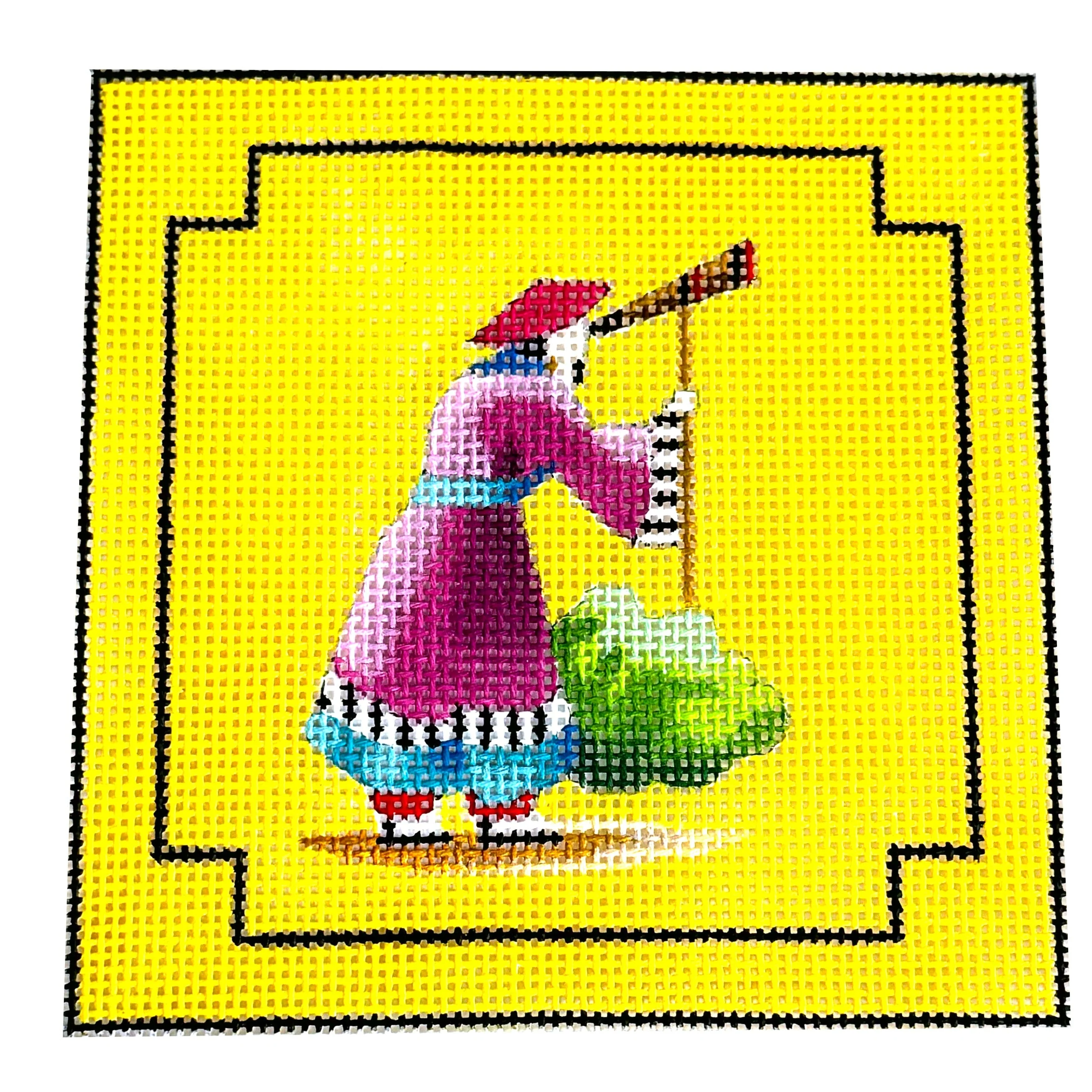 Looking Man on Yellow 4x4