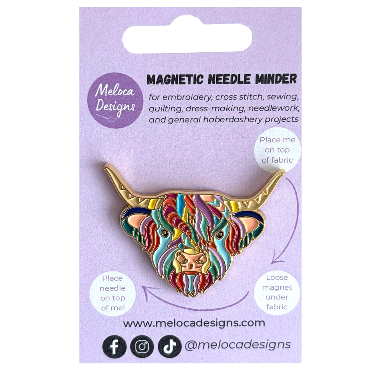 Mandala Highland Cow Needleminder